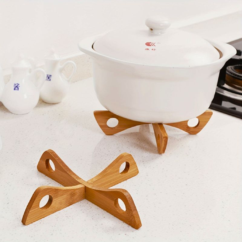 Bamboo Kitchen Pot Organizer - Selene Vibe