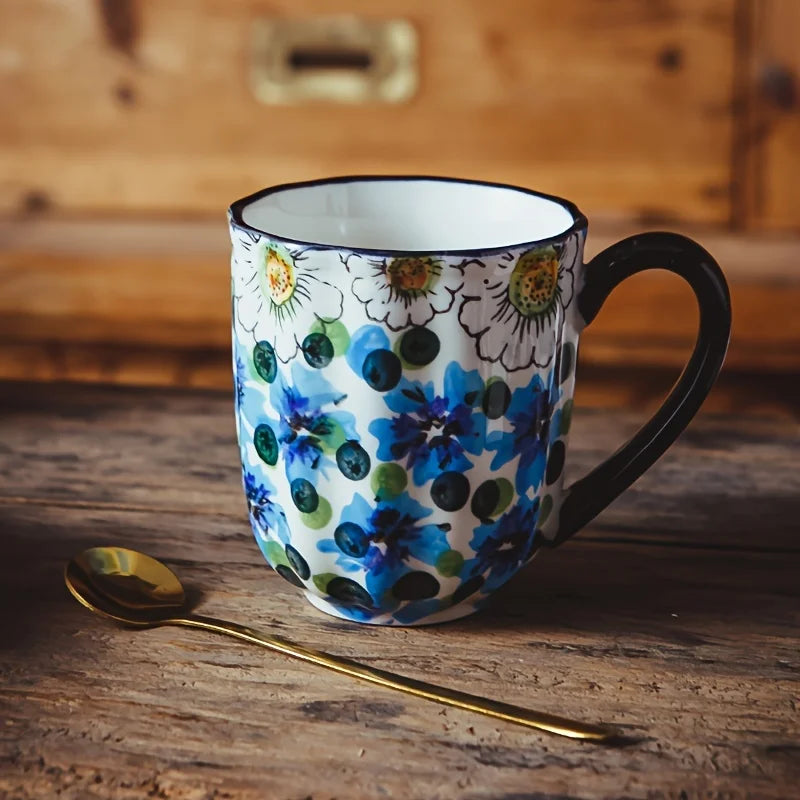 Floral Serenity Ceramic Mug - Selene Vibe