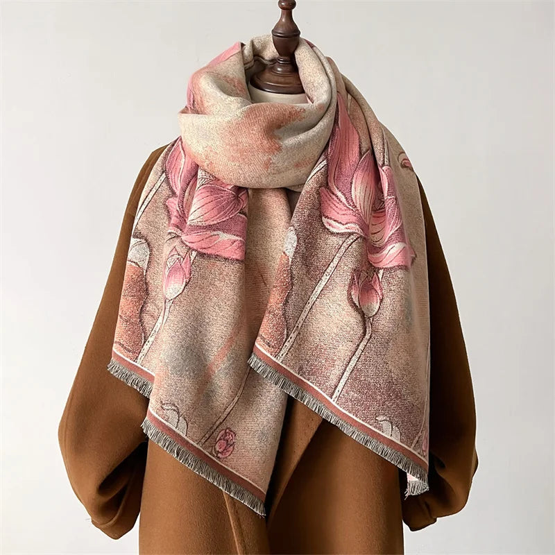 Cashmere Scarf in Aurora Blossom