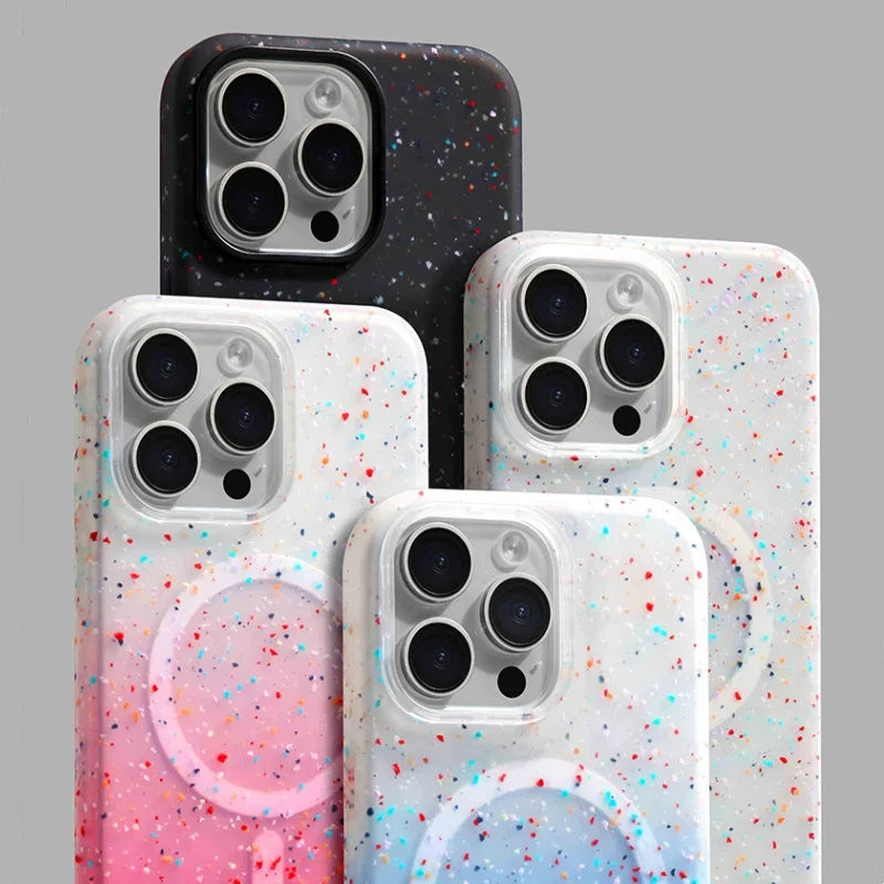Colorful Confetti Burst iPhone Case β MagSafe-Compatible Paint-Splatter Design - Selene Vibe