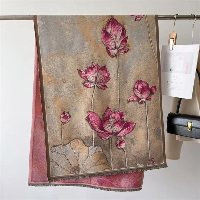 Cashmere Scarf in Aurora Blossom