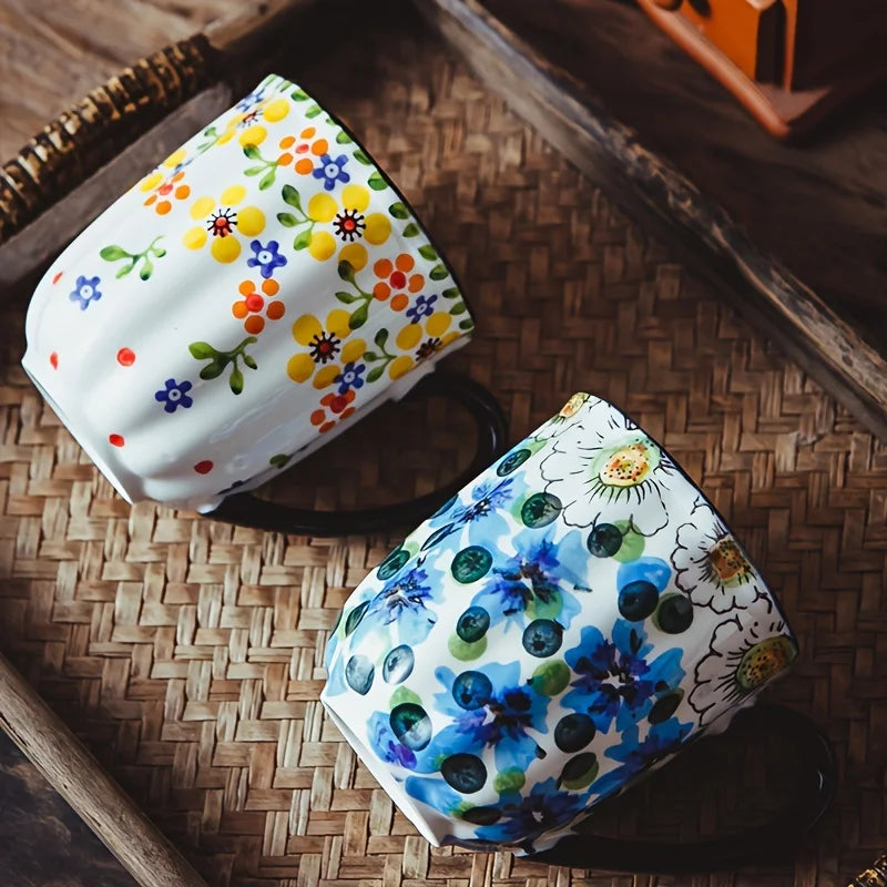 Floral Serenity Ceramic Mug - Selene Vibe