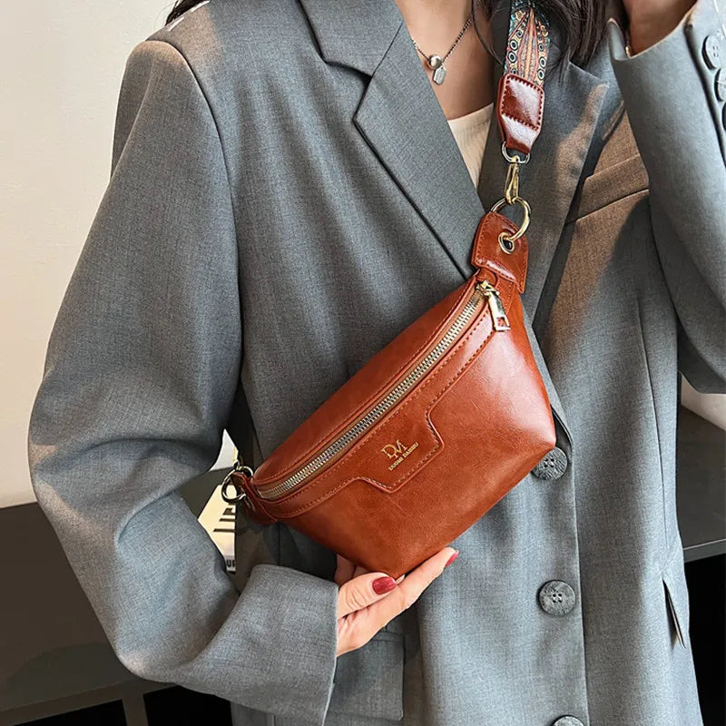 Artemis Leather Crossbody Bag - Selene Vibe
