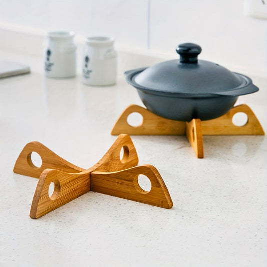 Bamboo Kitchen Pot Organizer - Selene Vibe