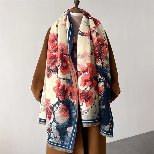 Cashmere Scarf in Aurora Blossom