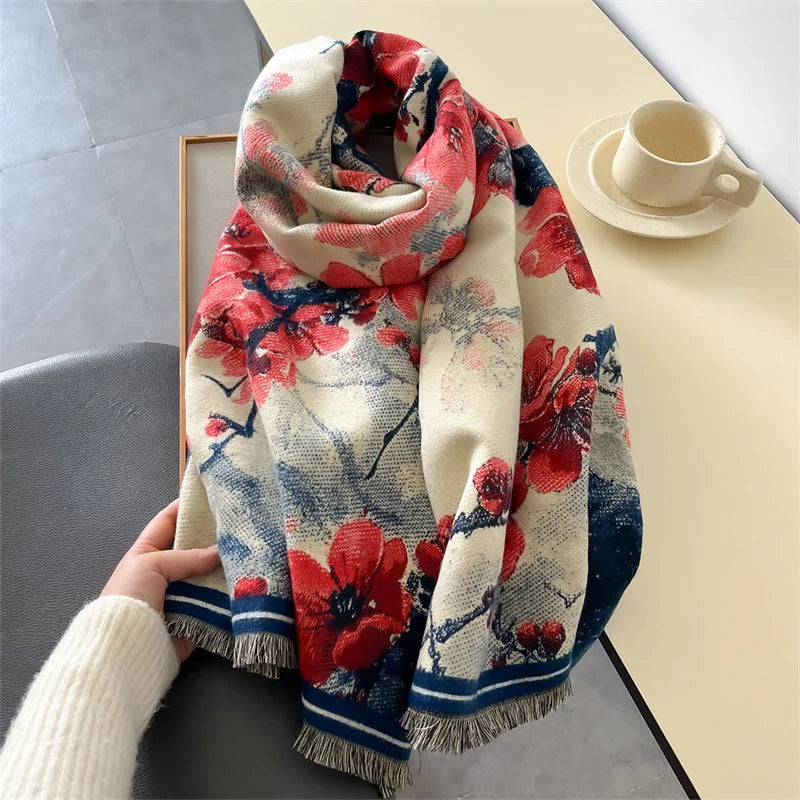 Cashmere Scarf in Aurora Blossom
