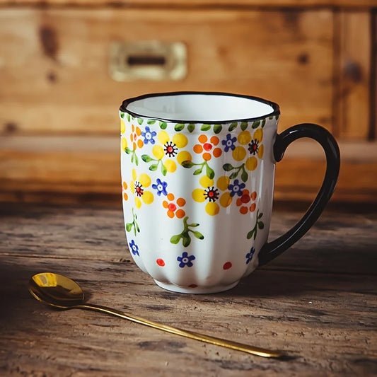 Floral Serenity Ceramic Mug - Selene Vibe