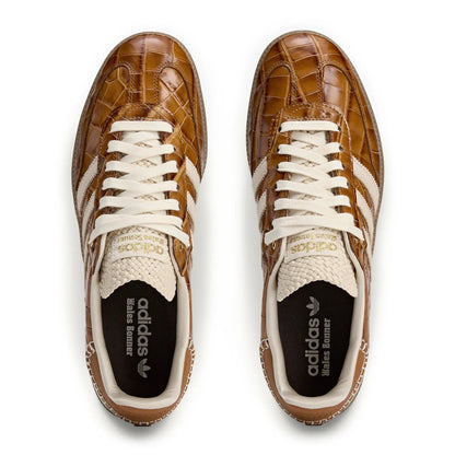 Chic Collegiate Brown Samba Pony by Wales Bonner with Crocodile Print Details